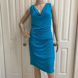 NWT RED Saks Fifth Avenue Womens M Teal Dress. So comfy and flattering.